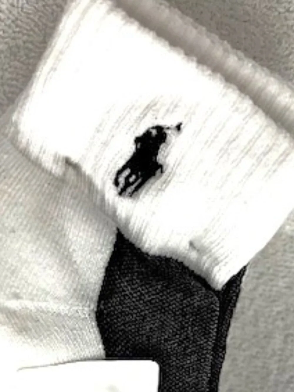 Polo Ralph Lauren 6-pack white quarter-bed socks with logo NWT Women's Size 9-11